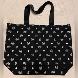 PINK Victoria's Secret Black and White Tote Bag NWT